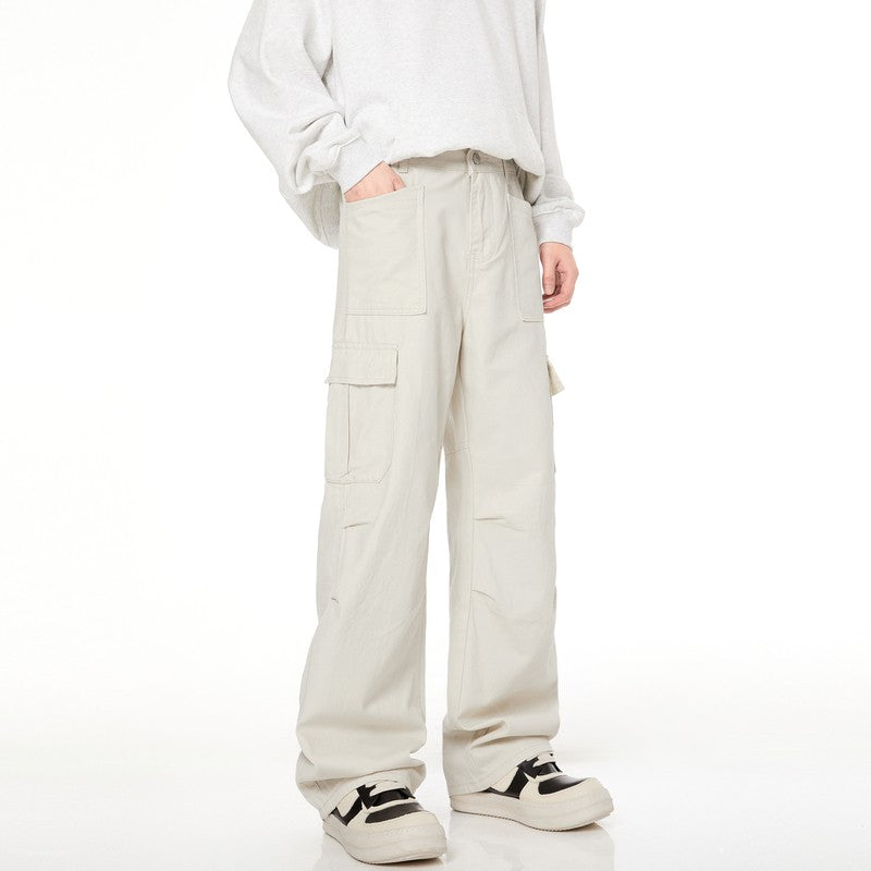Ivory White Multi-Pocket Pants
