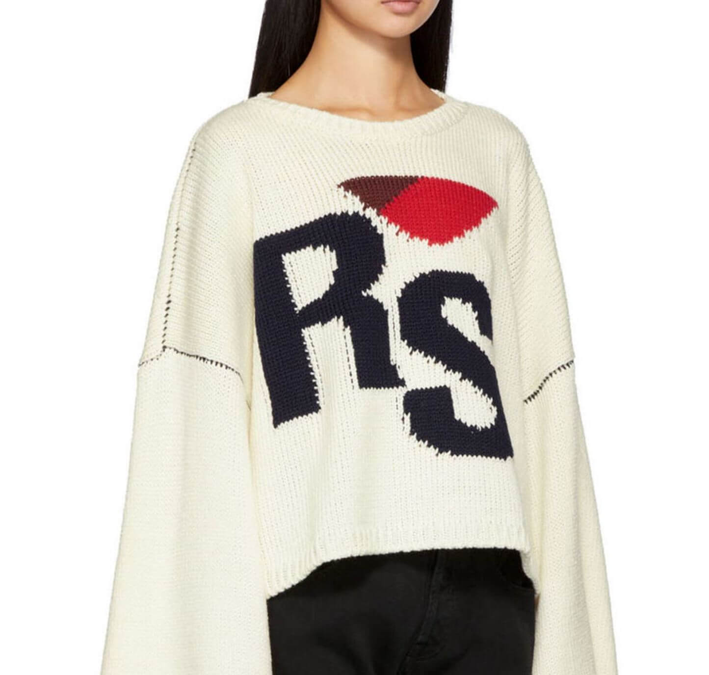 White Tight Knit Street Style Cropped Sweater