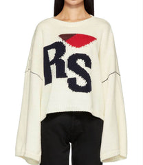 White Tight Knit Street Style Cropped Sweater