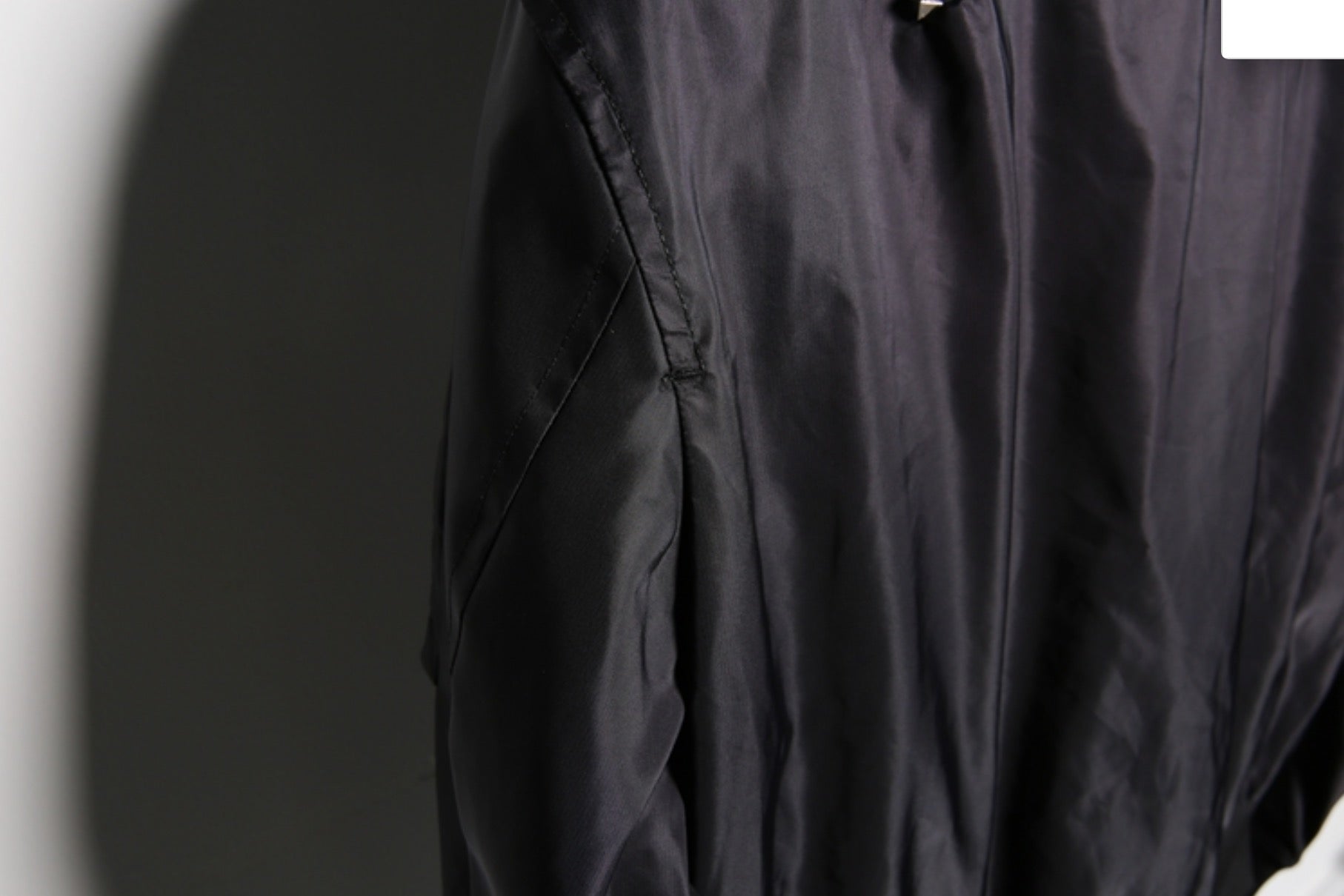 Black Square Studs Classic Black Bomber Jacket