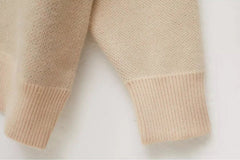 Beige Diamond Cut-Out Style Sweater
