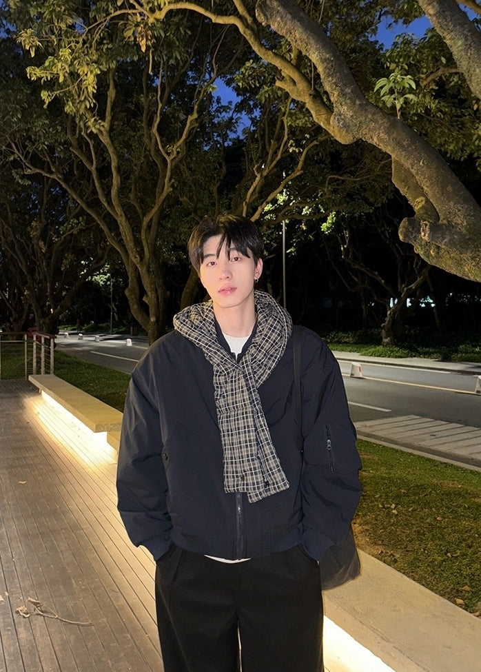 Plaid Hooded Patchwork Winter Puffer Jacket