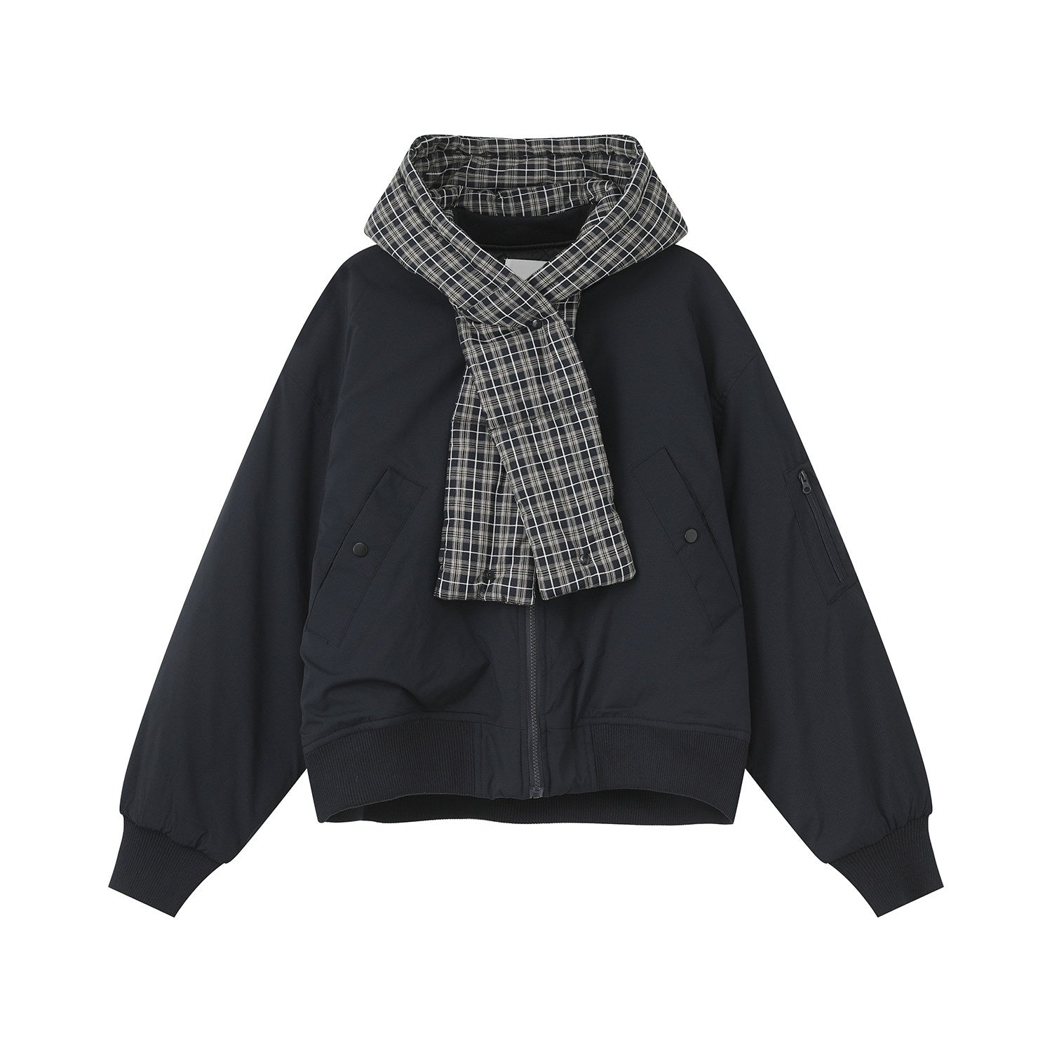 Plaid Hooded Patchwork Winter Puffer Jacket