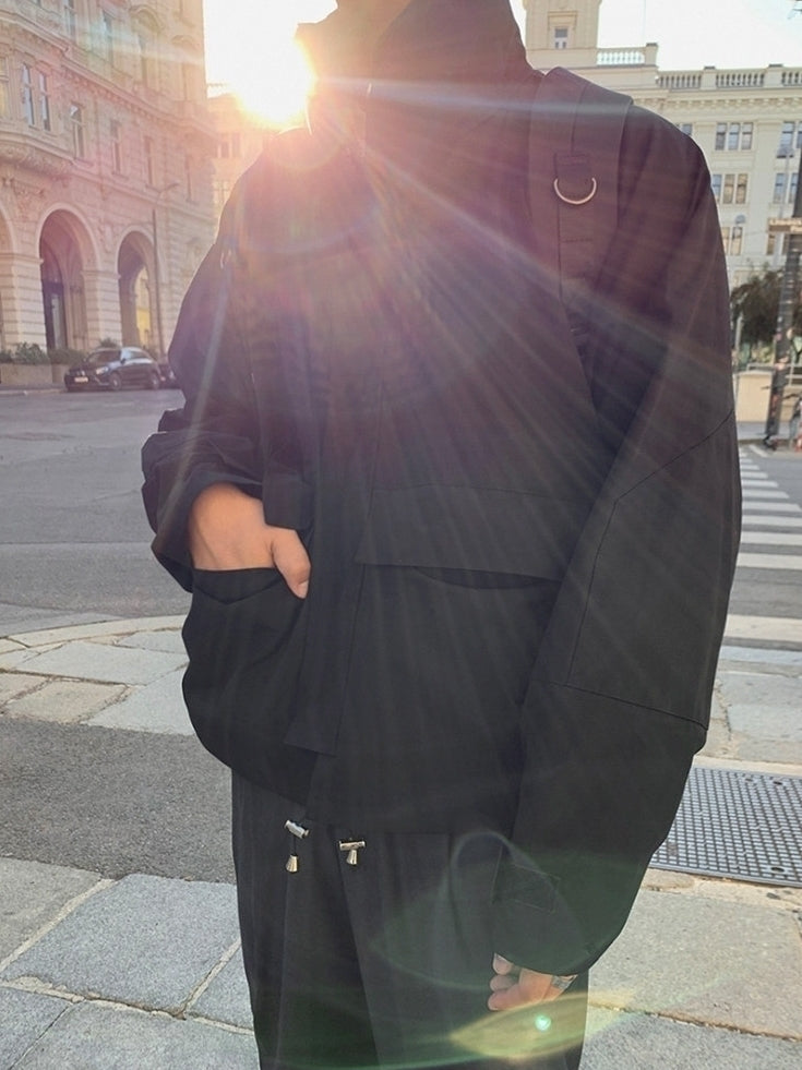 Japanese Style Versatile Stand Collar Casual Jacket