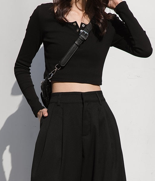 Black Wide Fit Pants