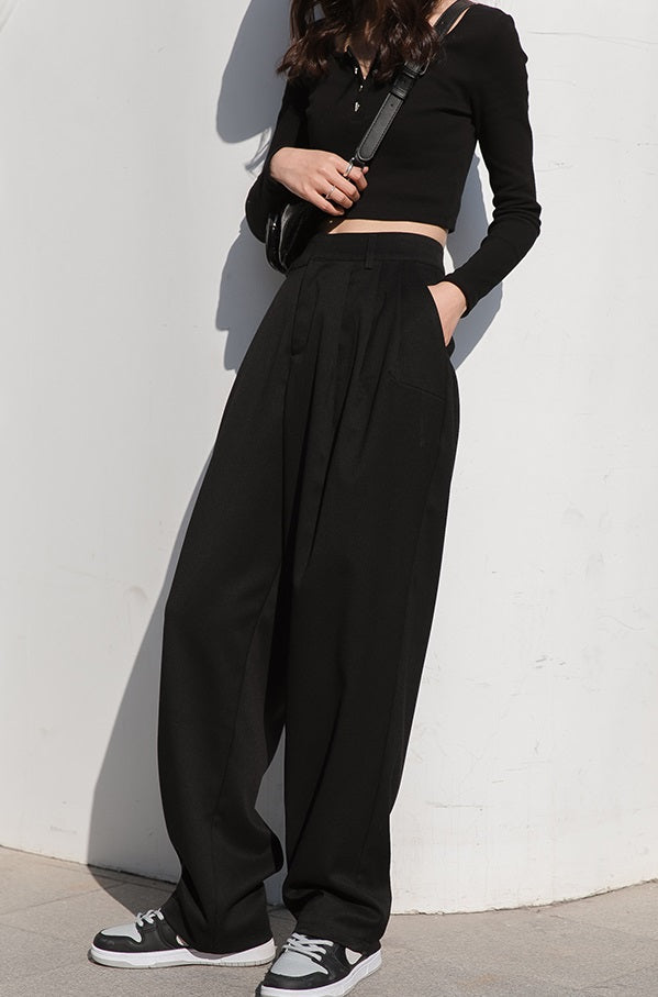 Black Wide Fit Pants