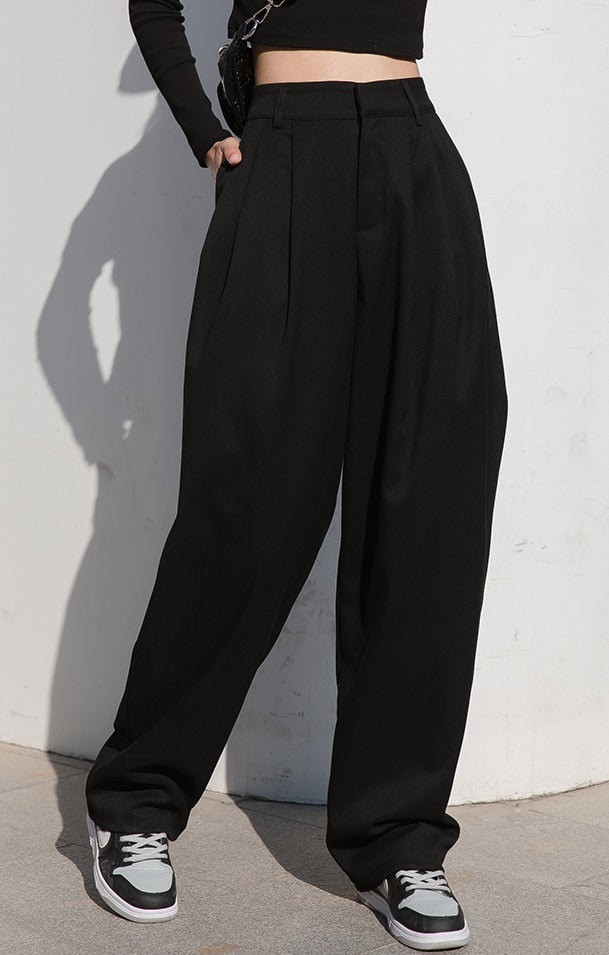Black Wide Fit Pants