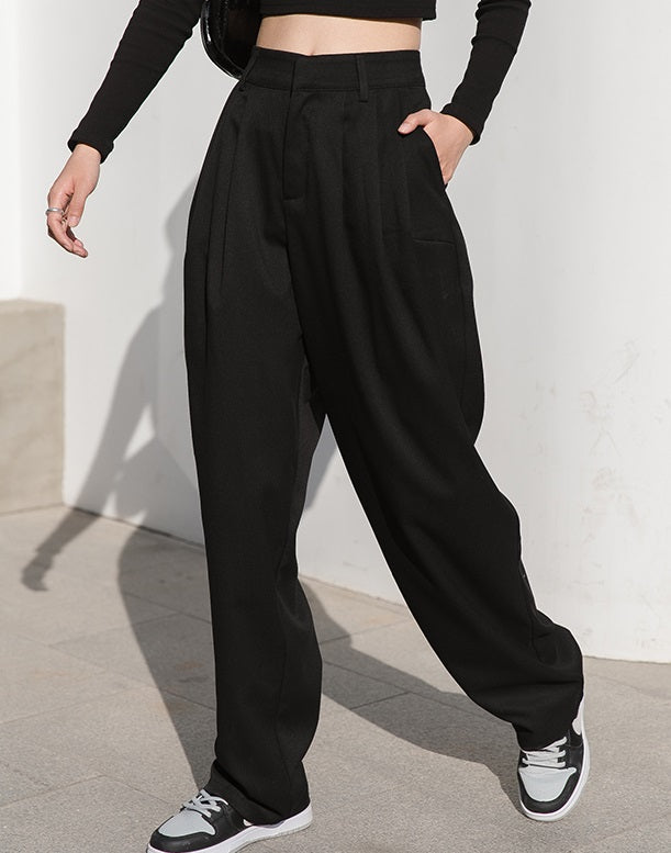 Black Wide Fit Pants