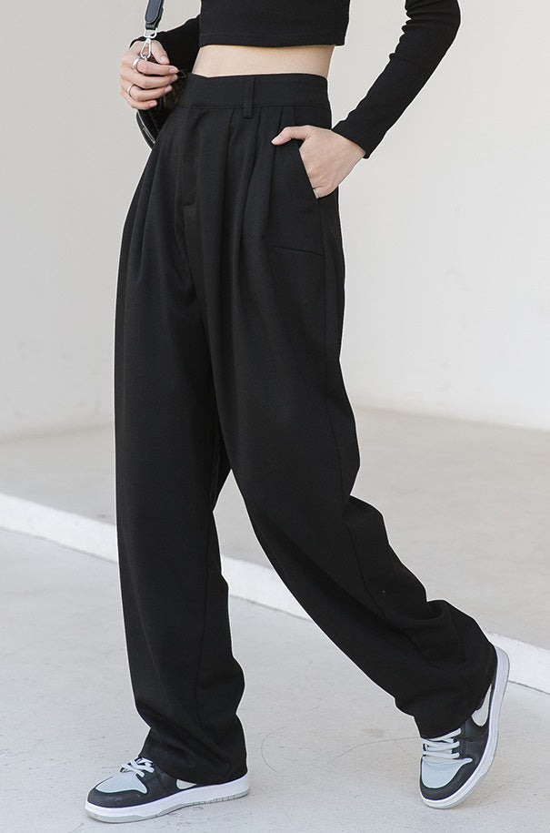 Black Wide Fit Pants