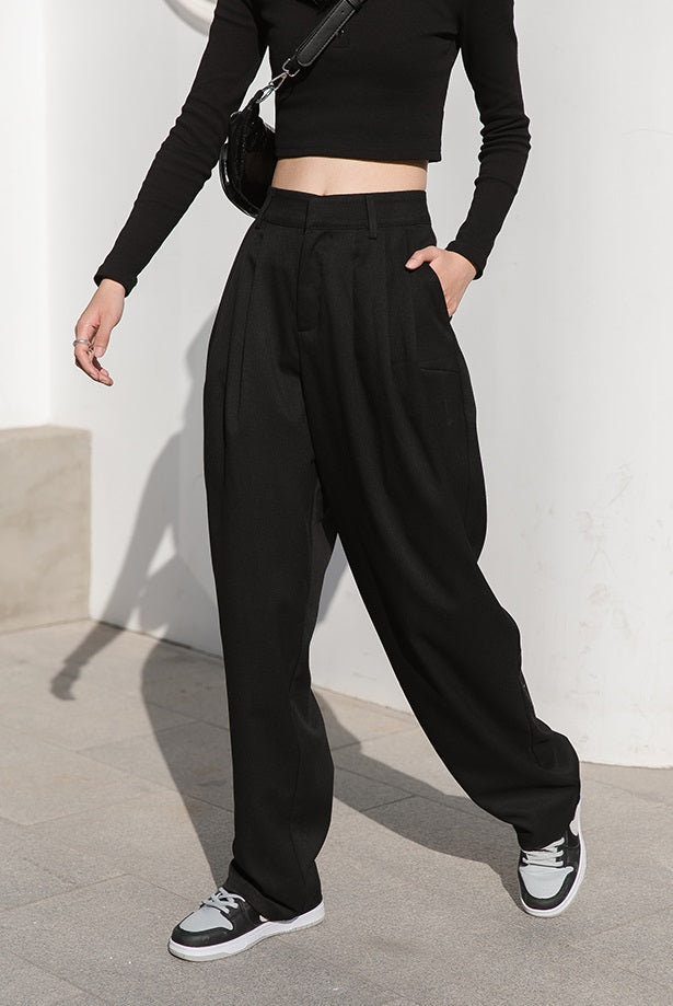 Black Wide Fit Pants