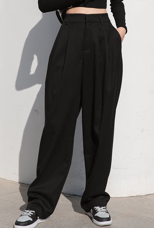 Black Wide Fit Pants