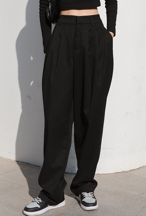 Black Wide Fit Pants