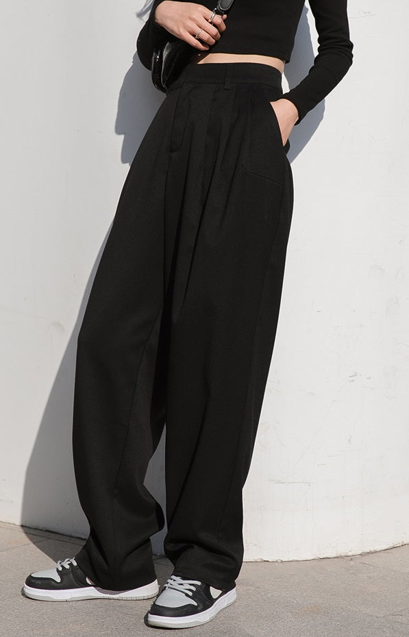 Black Wide Fit Pants