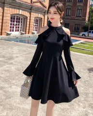 Black Cold Shoulder Dress