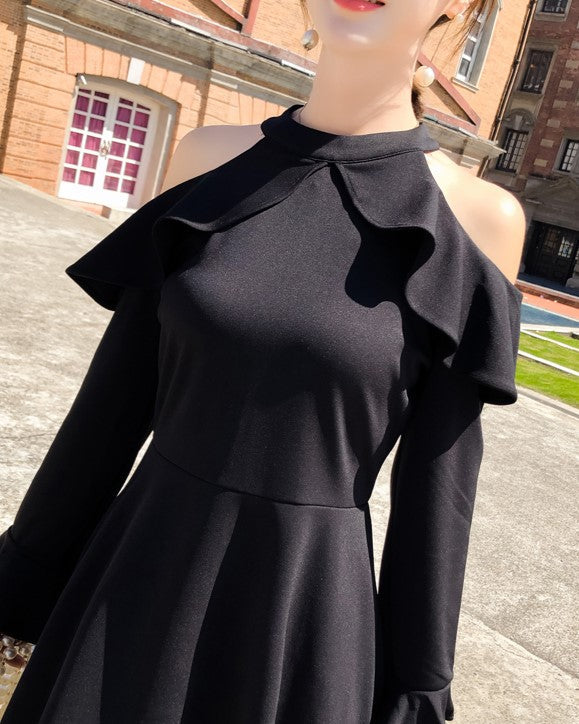 Black Cold Shoulder Dress