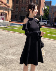 Black Cold Shoulder Dress