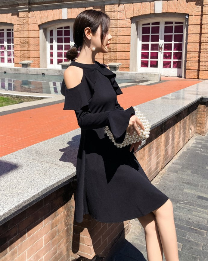 Black Cold Shoulder Dress