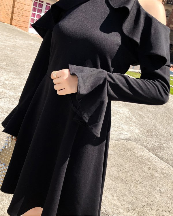 Black Cold Shoulder Dress