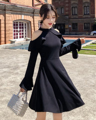 Black Cold Shoulder Dress