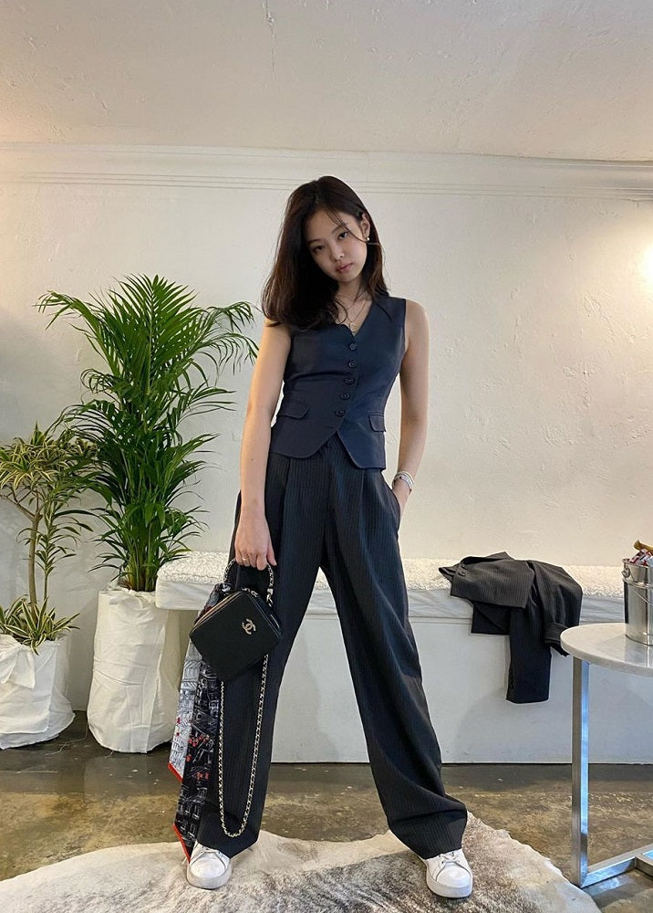 Black Pants With Stripes