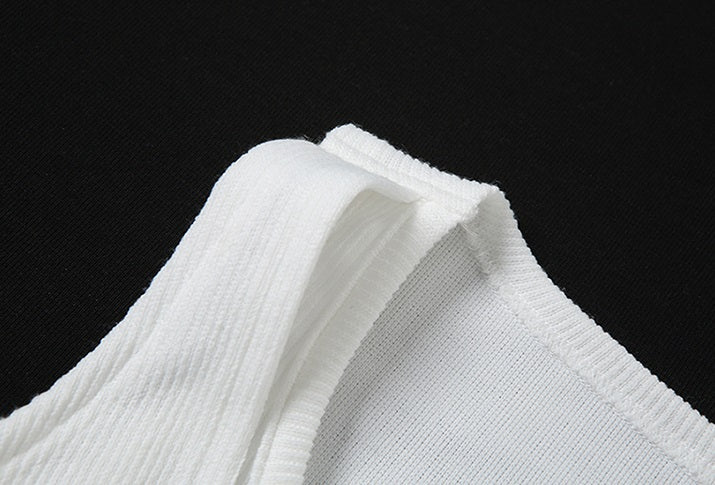 White Bra Crop Top With Arm Warmer Sleeves