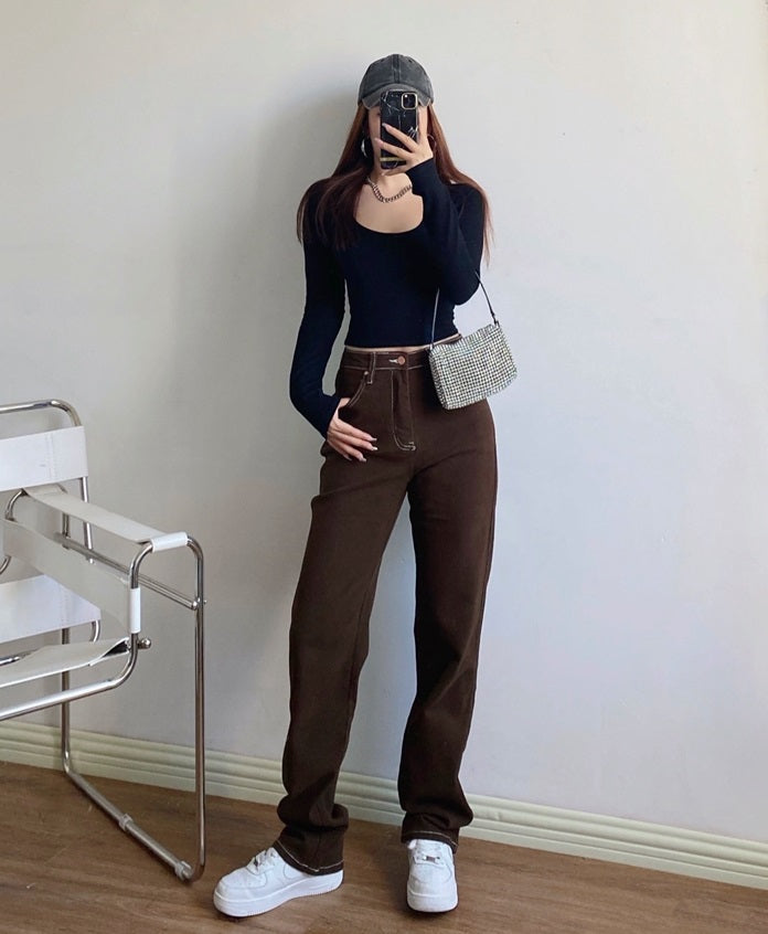 Brown Retro Jeans