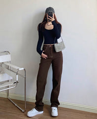 Brown Retro Jeans