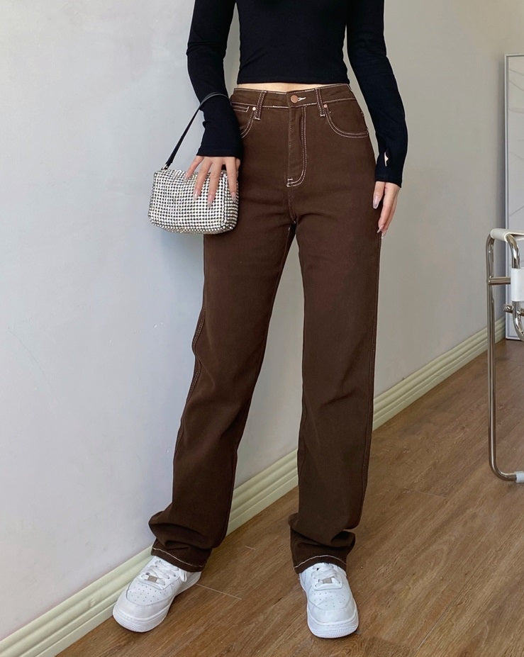 Brown Retro Jeans