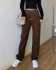 Brown Retro Jeans