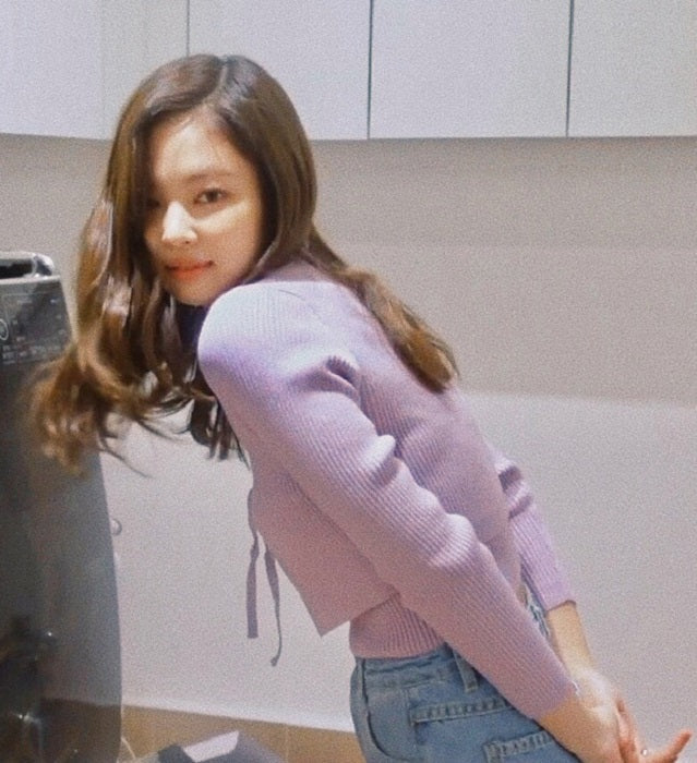 Lilac Cropped Top and Cardigan Set