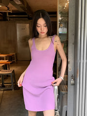 Lilac Knitted Bodycon Dress