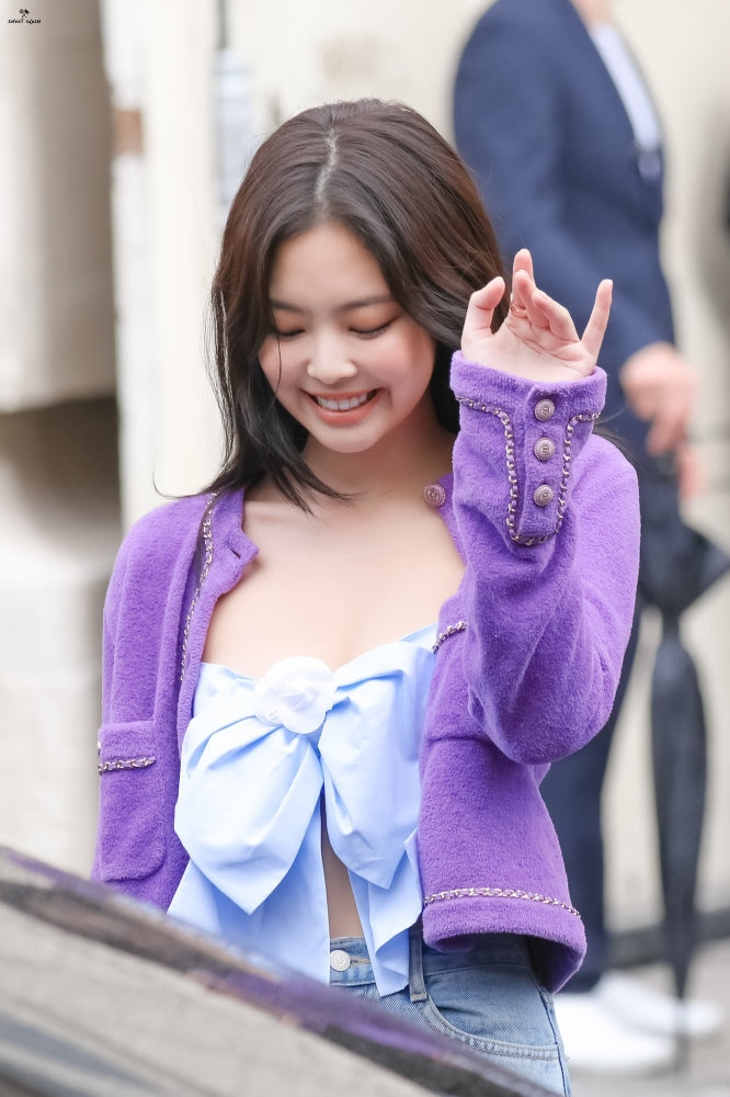 Sky Blue Big Ribbon Crop Top