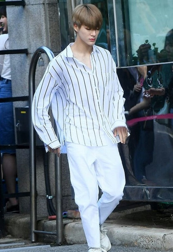 White Stripe Patterned Shirt
