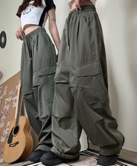 Green Side Pocket Oversized Pants