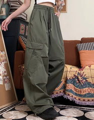 Green Side Pocket Oversized Pants