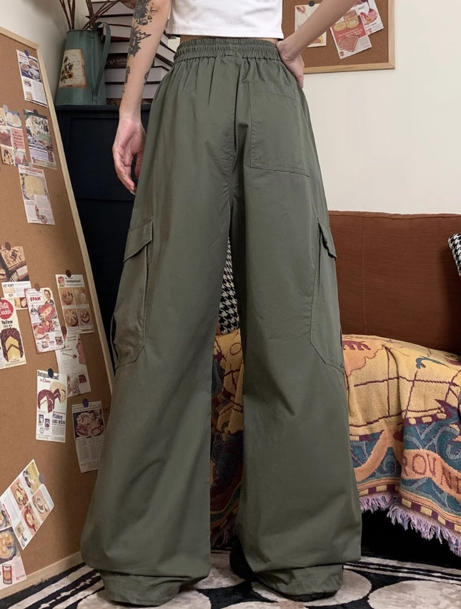 Green Side Pocket Oversized Pants