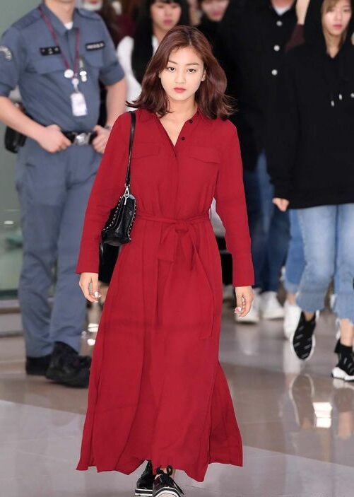 Red Long Sleeve Dress