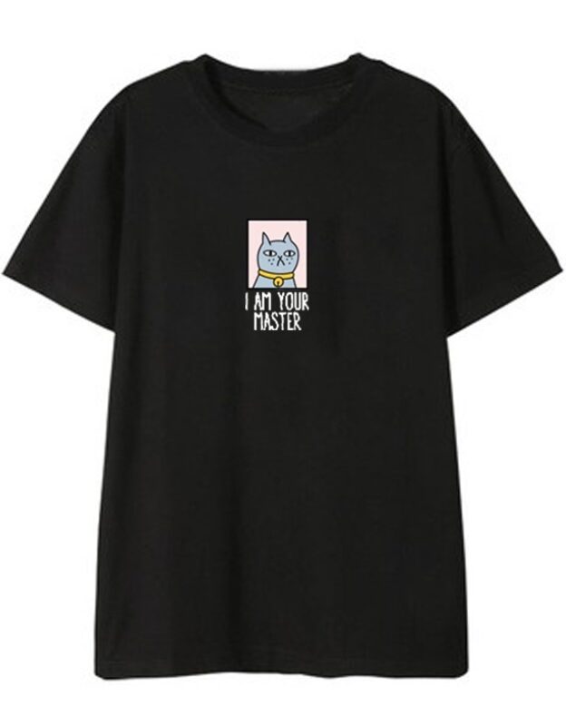 Yellow Cat I Am Your Master T-Shirt