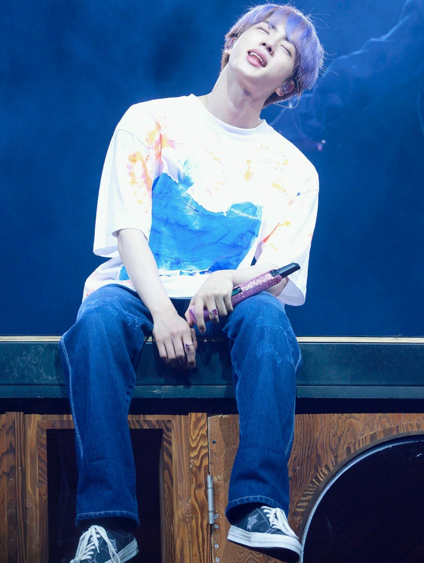 White Jin Own Design Graffiti T-Shirt