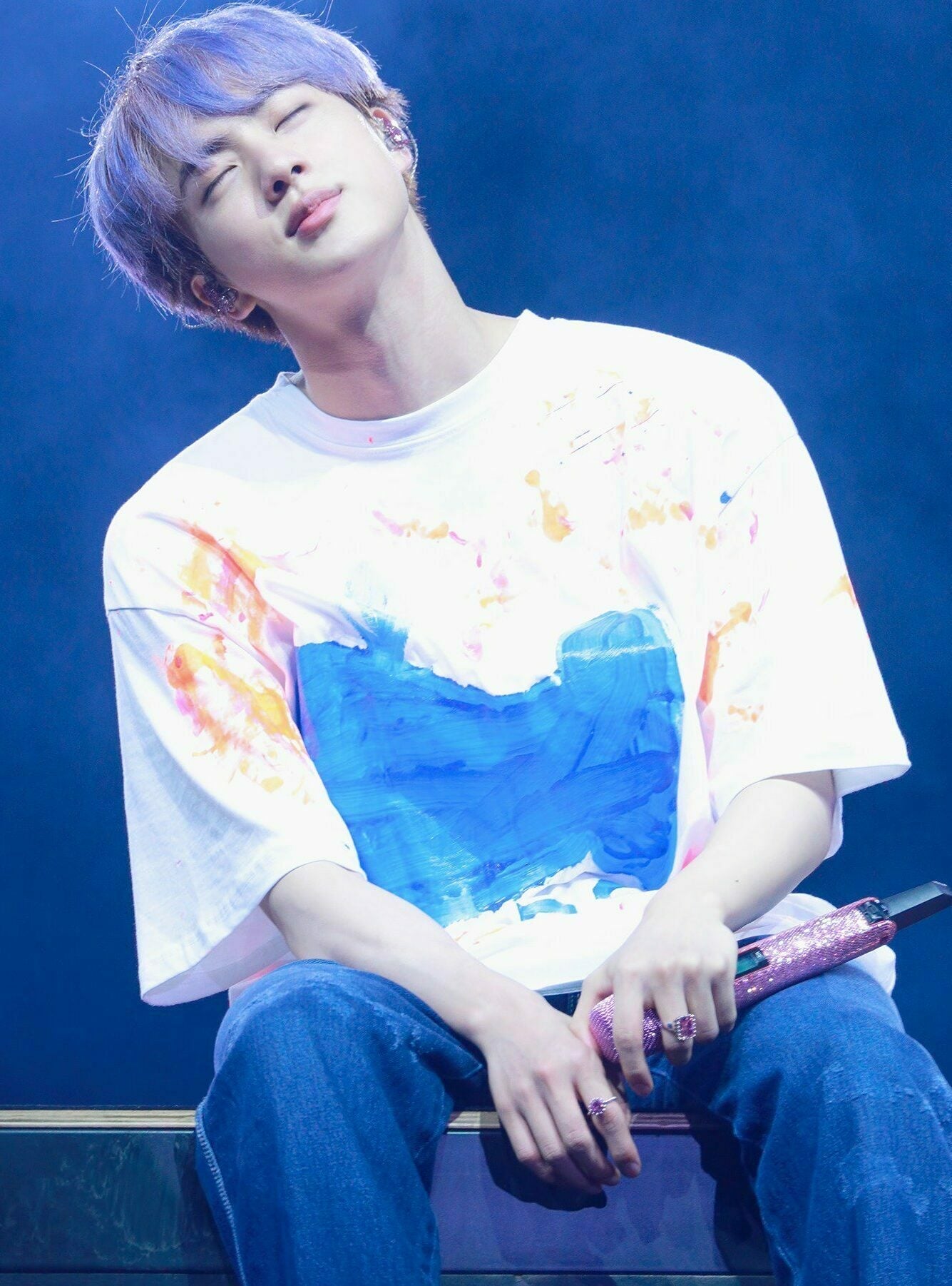 White Jin Own Design Graffiti T-Shirt