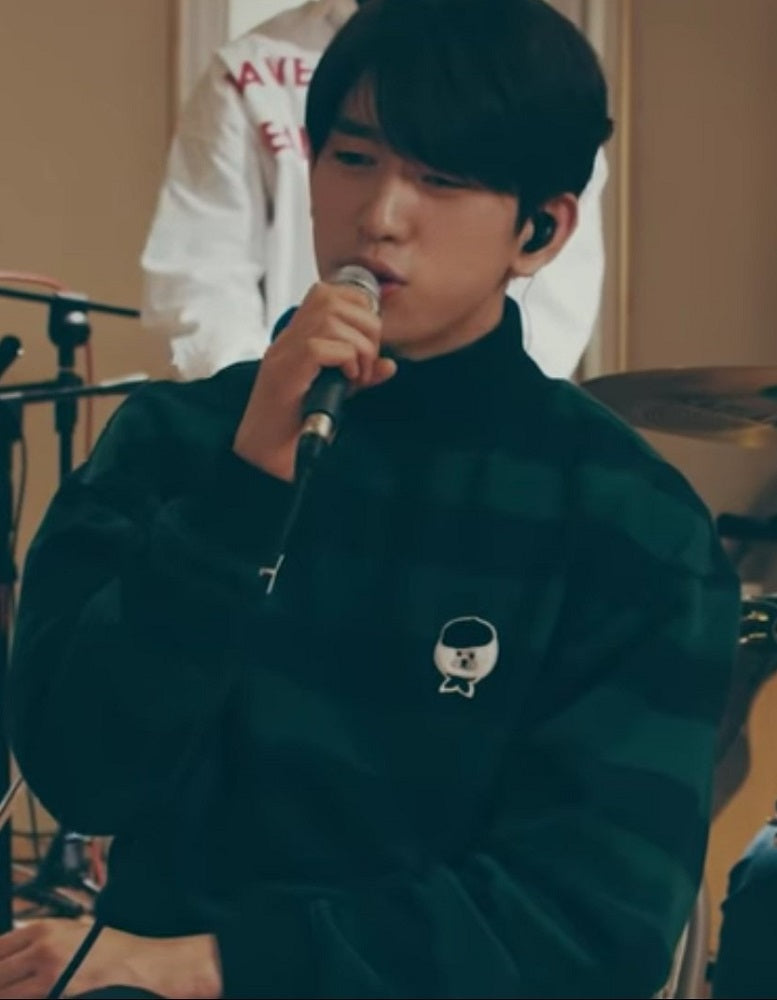 Green And Blue Turtleneck Sweater