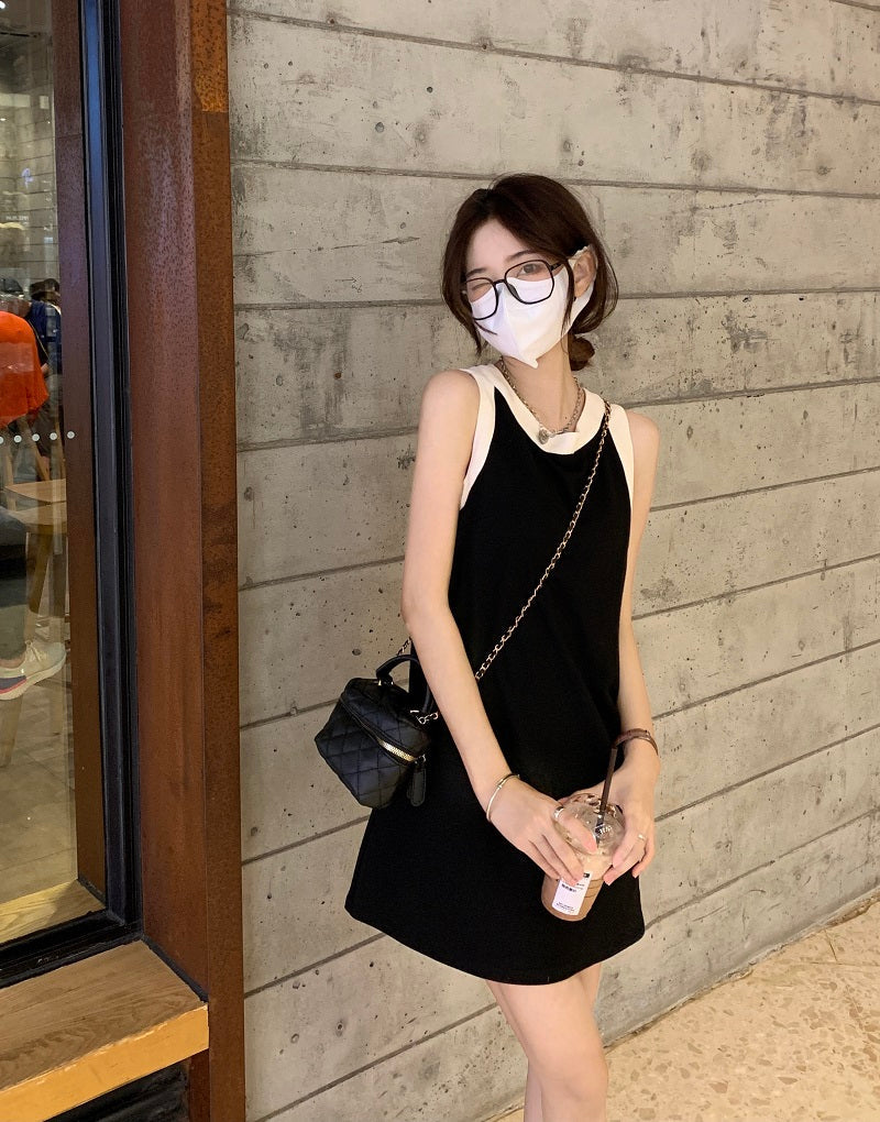 Black Minimalist Trapeze Dress