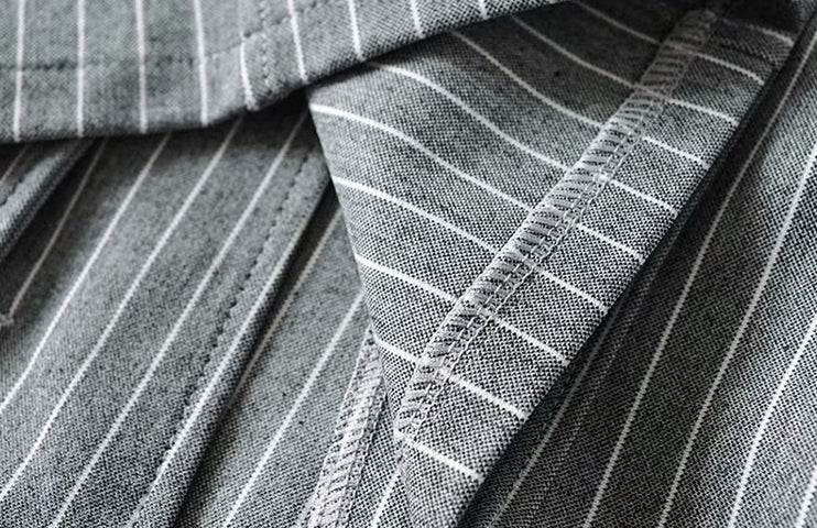 Black Striped Button-Up Vest