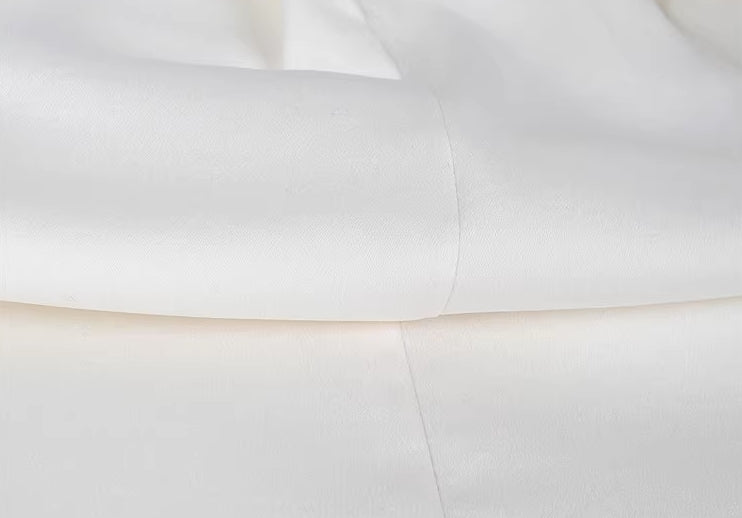 White Long Sleeve Tie Shirt