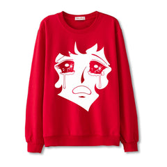 Red Crying Anime Sweatshirt