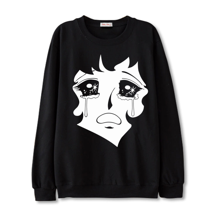 Red Crying Anime Sweatshirt