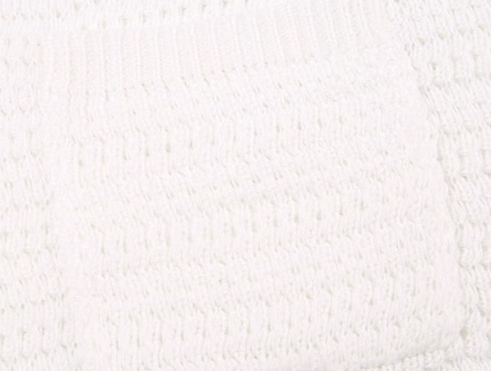 White Striped Short Sleeve Cardigan