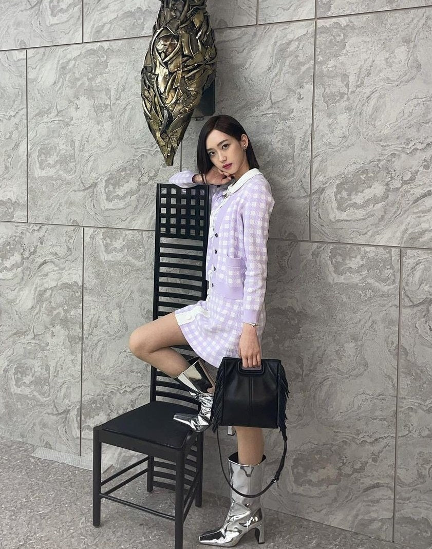 Lilac Plaid Skirt