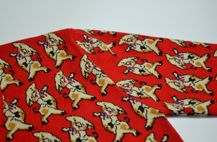 Red Happy Pigs Sweater