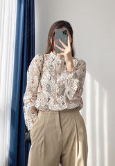 Beige Paisley Long Sleeve Shirt